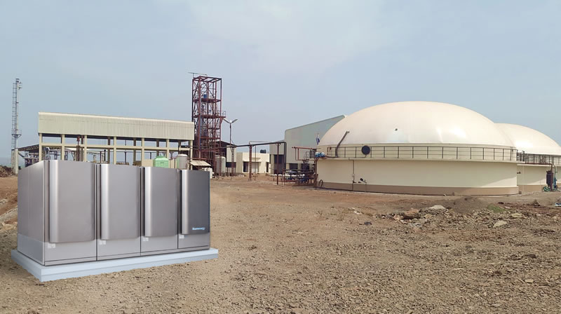 Rendering of Bloom Energy and EnergyPower biogas project in Shirala, Maharashtra, India.